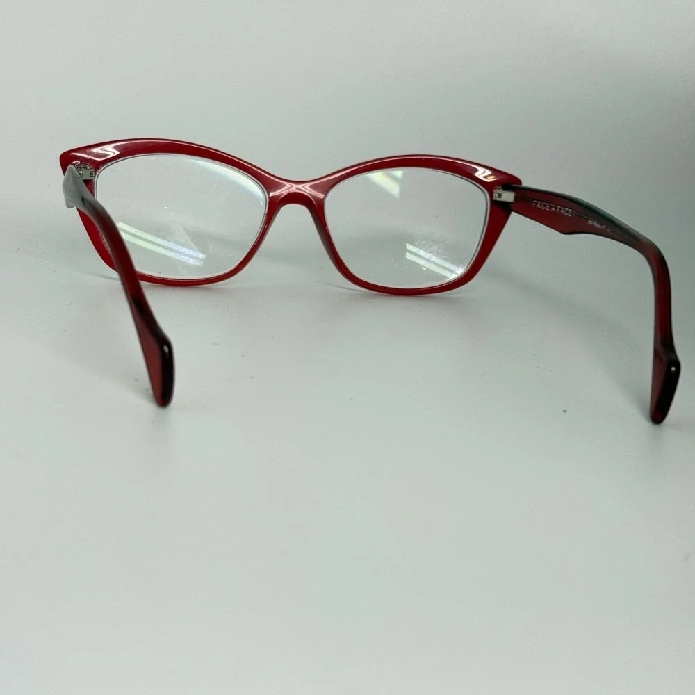 Face a Face Iness 3 Red Cat Eye Eyeglasses‎ Frames Made in France 22324